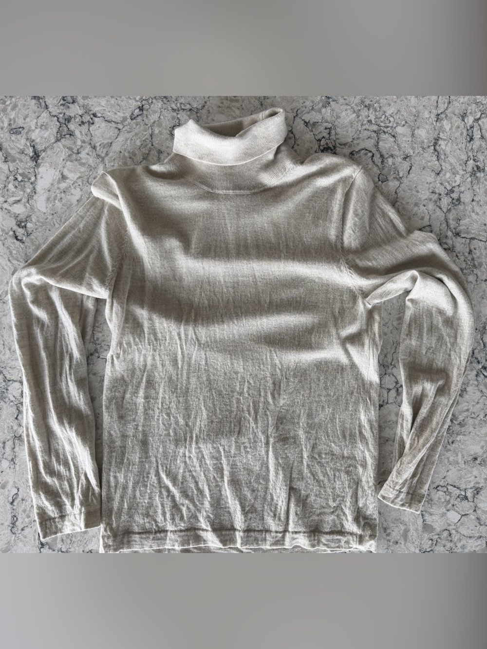 Light Cream Turtleneck Sweater